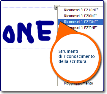 Strumenti di riconoscimento scrittura