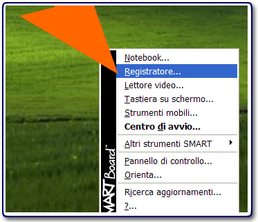 Menu - Registratore