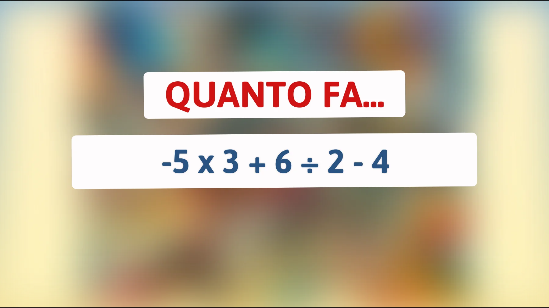"Solo i veri geni riescono a risolvere questo enigma matematico! Accetti la sfida?""