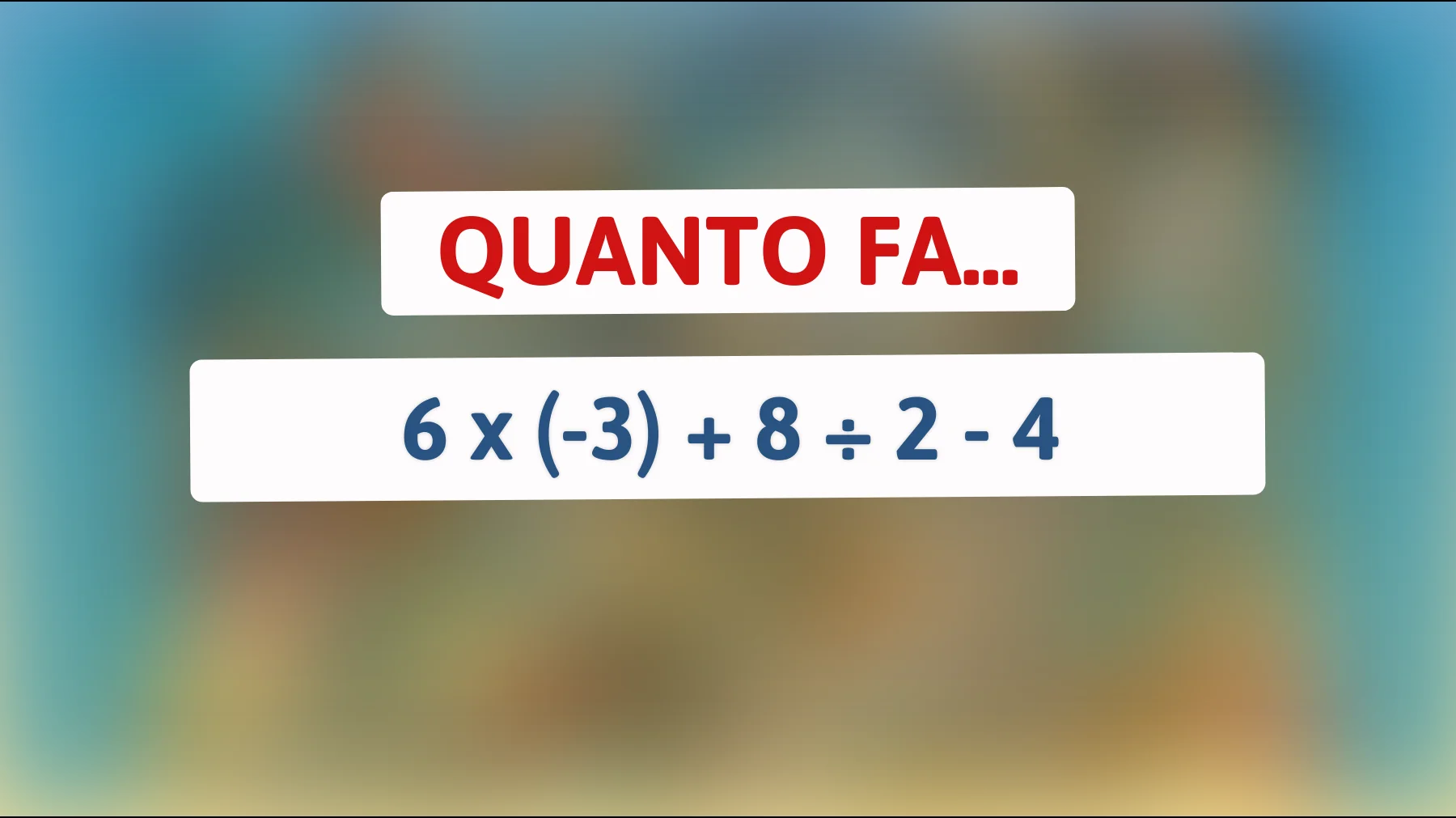 Scopri se sei davvero un genio con questo rompicapo matematico: solo i più intelligenti possono superare la sfida!"